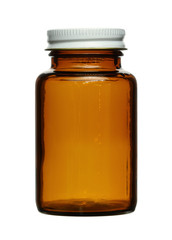 Drug bottle (with clipping path) isolated on white background