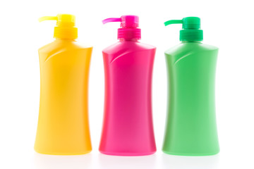 Bottle lotion isolated on white