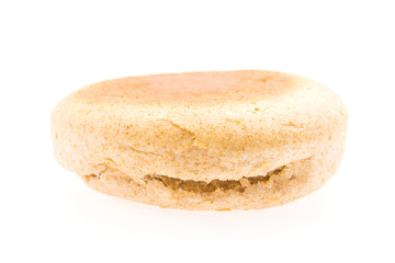 English muffin isolated on white