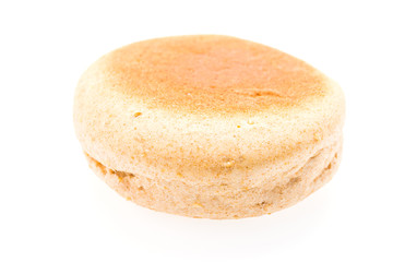 English muffin isolated on white
