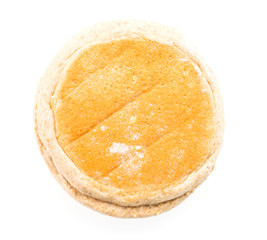 English muffin isolated on white