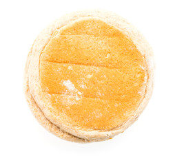 English muffin isolated on white