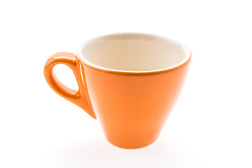Orange mug isolated on white