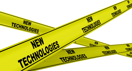 Новые технологии (new technologies). Желтая оградительная лента