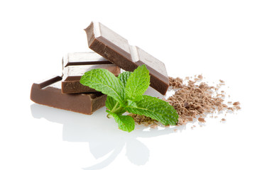 Closeup detail of chocolate parts