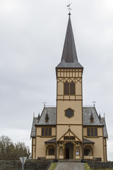 Fototapeta na wymiar Kirche in Kabelvag