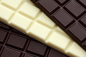 Dark and white chocolate
