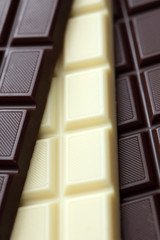 Dark and white chocolate