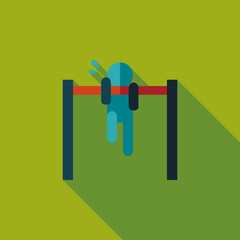 pull-up flat icon with long shadow,eps10