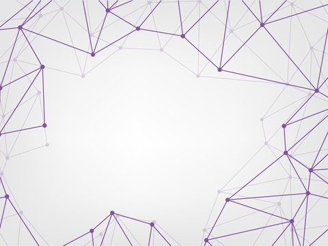 Purple Geometric Polygon Abstract Background With Place Text
