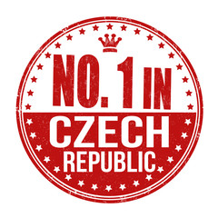 Number one in Czech Republic stamp