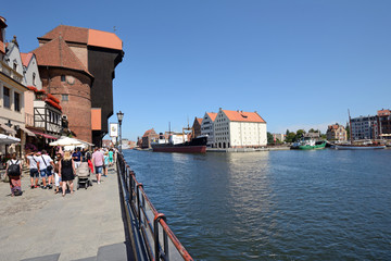 Obraz premium Żuraw Gdański nad Motławą