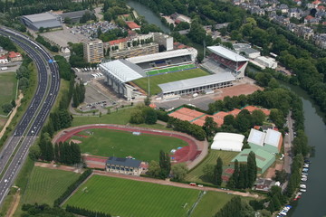 Vue aérienne complexe sportif de Metz - Moselle - France