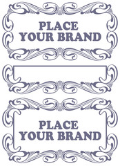 Abstract framework from the bound plants in style art-nouveau