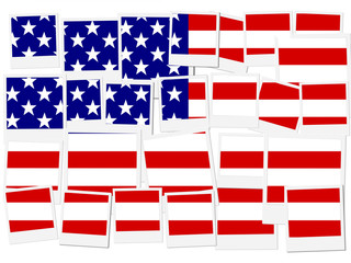 An illustration of the flag of USA, photo frame
