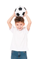 Boy with soccer ball