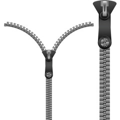 zipper on a white background