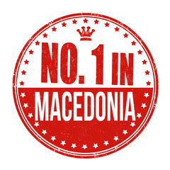 Number one in Macedonia stamp