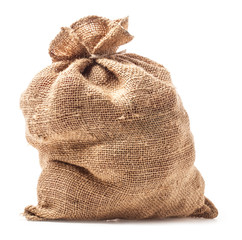 Small sack isolated on white background