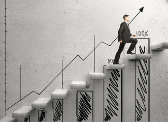 businessman climbing