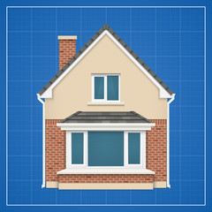 Architecture background with detailed house