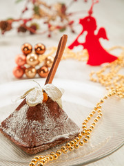 Christmas cake with cinnamon