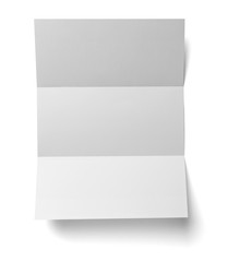 folded leaflet white blank paper template book
