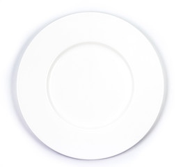 White dish White background