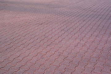 Red brick pavement texture