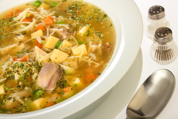 Hühnersuppe mit Eierstich