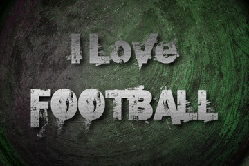 I Love Football Concept