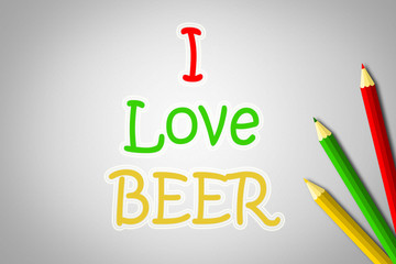 I Love Beer Concept