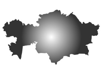 Obraz premium gr renkli kazakistan haritası