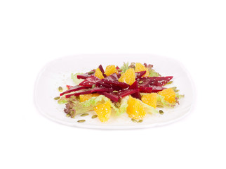 Beet salad with orange and sesame.
