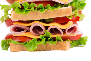 Close up of tasty sandwich.