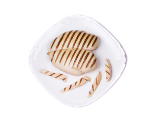 Grilled chicken fillet.