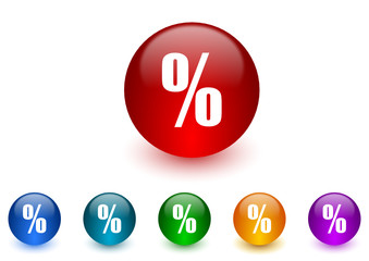 percent icon vector set