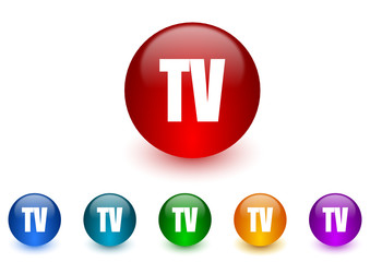 tv icon vector set