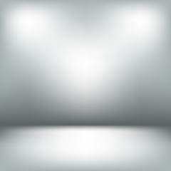 Empty light interior. Gray room abstract background