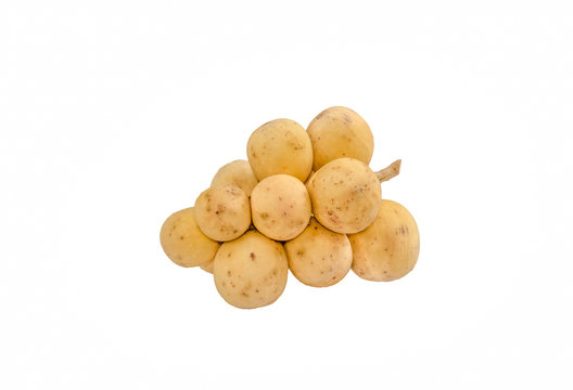 Lanzones fruit  or Longkong on white background