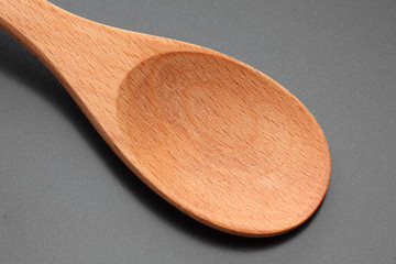 Empty wooden spoon