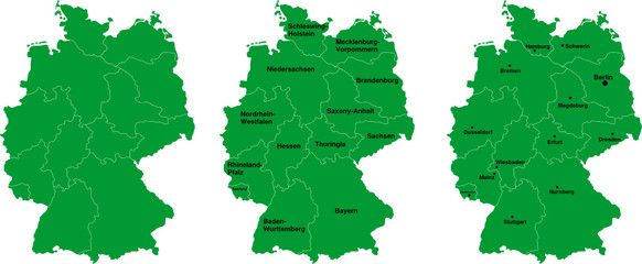 Karte von Deutschland,