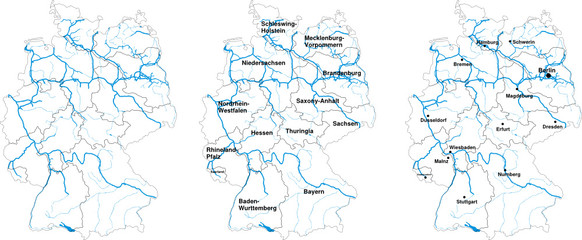Karte von Deutschland,