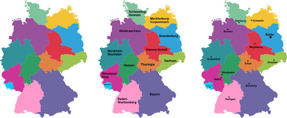 Naklejka premium Karte von Deutschland,