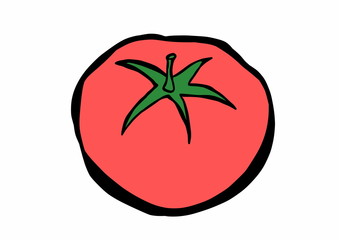 doodle red tomato