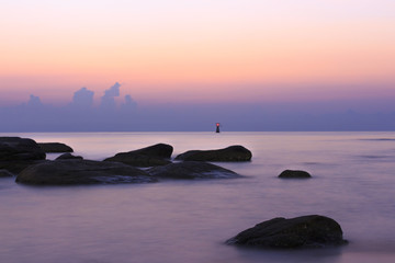 Fototapeta na wymiar Before sunrise at the beach