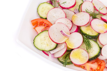 Close up of radish salad.