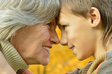 Grandmother with boy