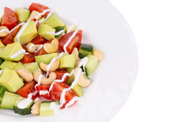 Close up of fitness salad.