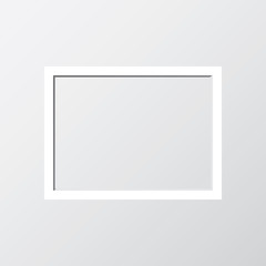 Illustration of a picture frame on grey background